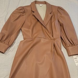 Bar III Faux Leather Dress Women's Size Small